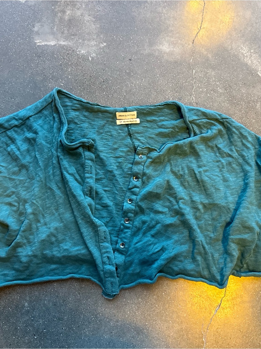 Urban Outfitters Teal Button-Front Cardigan